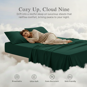 Ensemble de draps double en microfibre ultra-doux de couleur unie de luxe avec taies d'oreiller |   Literie de qualité hôtelière haut de gamme |   Lisse, durable - Product Image 5