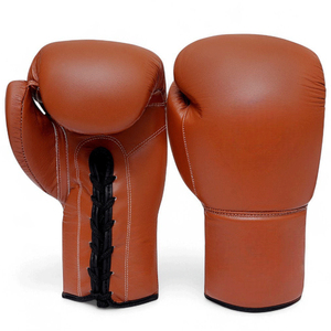 Gants de boxe à lacets, cuir véritable personnalisé, sangle de poignet réglable, gants de boxe professionnels, design premium, unisexe - Product Image 1