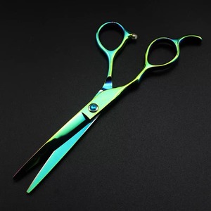 Ciseaux de coiffure professionnels multifonctionnels en acier inoxydable, couleur verte, 6 pouces, outils de coupe pour barbier, US 100g, pour gaucher - Product Image 5
