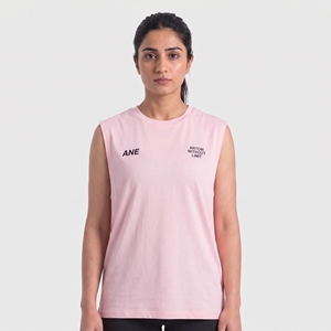 Débardeur court sans manches rouge pour femme, col rond, imprimé, respirant, en toile tissée, écologique, style urbain, avec logo frontal, décontracté - Product Image 5