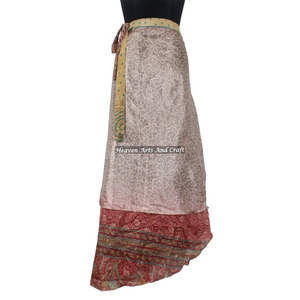 Indian Handmade 38inch Long <b>Wrap</b> <b>Skirt</b> Halter Tube for College Girls New Summer Party Reversible Silk Magic Bohemian Plus Size - Product Image 1