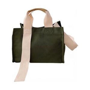 Vintage Geometric Multi Vibrant Color Retro Superior Canvas Black With Beige Handle Embroidered Shopper Reusable Tote Hand Bags - Product Image 1