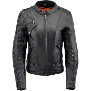 Chaqueta de Motociclista de Cuero SAMROZ SPORTS Unisex, Estilo Scooter, Deportiva y Elegante, Reflectante, para Otoño/Invierno - Product Image 1