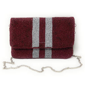 Sac à main élégant pour femme en toile faite à la main, durable, à carreaux marron argentés, broderie personnalisée, bandoulière, sac de voyage tendance - Product Image 1