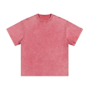 T-shirt à manches courtes pour homme, coupe classique, col rond, décontracté, couleur unie, jersey tricoté, 100% coton, teinture unie - Product Image 6