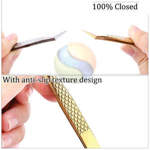 Pince à épiler de précision haut de gamme en acier inoxydable pour cils et bijoux avec logo personnalisé - Product Image 5