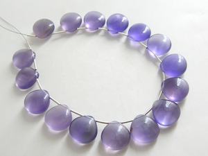 Pendentif en forme de larme coeur Fluorite violette 14X14MM perles en vrac perlées en pierre naturelle paire assortie troisième partie certifiée pour les bijoux - Product Image 2