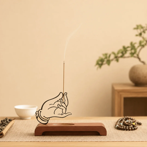 Quemador de Incienso de Latón, Porta Incienso Aromático con Asa Curva y Cúpula de Filigrana - Product Image 4