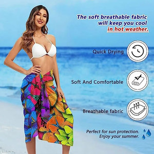 Women <b>Beach</b> Sarong Cover Up Lightweight <b>Wrap</b> Skirt Swimwear Cover Up Summer Vacation Resort Wear Sarongs For Ladies - Product Image 6