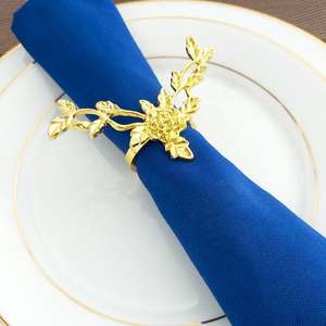 Anneaux de serviette de qualité supérieure pour table à manger, supports décoratifs réutilisables pour mariages, fêtes et occasions spéciales - Product Image 2