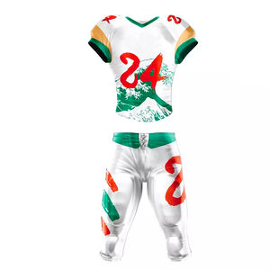 Maillot de football américain en mesh vierge OEM, personnalisé avec nom d'équipe, couleur et motif de lettres, entièrement imprimé par sublimation de haute qualité - Product Image 4