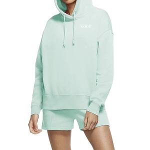 เสื้อฮู้ดทรงหลวมสำหรับผู้หญิงเสื้อมีฮู้ดทรงหลวมระบายอากาศได้ดีใส่สบายโลโก้ออกแบบได้ตามต้องการ - Product Image 1