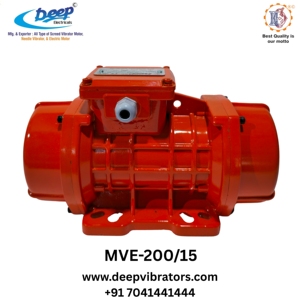 มอเตอร์สั่นสะเทือน MVE 200-15 กำลังสูง 1500 รอบต่อนาที ออกแบบมาเพื่อการใช้งานในงานก่อสร้างอุตสาหกรรม พร้อมการเคลือบสีน้ำตาลและสีเทาแบบทนทาน - Product Image 3