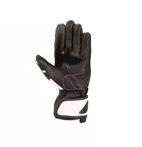 Guantes de Carreras de Cuero con Dedos Completos, Transpirables, con Cierre de Velcro, Unisex, para Actividades al Aire Libre, Diseño con Paneles en Blanco y Negro - Product Image 2