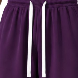 Custom Purple and White <b>Mens</b> Basketball <b>Shorts</b> Custom Logo Athletic Training Gym Sports Mesh Breathable Quick Dry Casual <b>Shorts</b> - Product Image 5