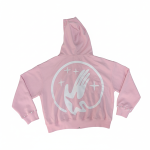 Sweat à capuche pour homme, style streetwear, lourd, avec fermeture éclair, strass délavés à l'acide, logo brodé personnalisé en plusieurs couleurs, confortable. - Product Image 5