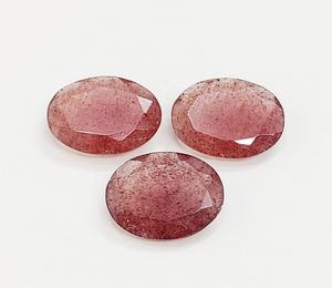Cuarzo Rojo Fresa Natural AAA, Gema Ovalada Facetada de 20*15 mm, Gema 100% NATURAL para la Fabricación de Joyas a Precio de Mayoreo - Product Image 2