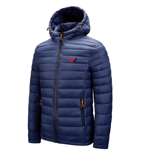 Veste d'hiver matelassée pour homme, avec capuche, imperméable, rembourrée, avec fermeture éclair, pour les activités de plein air, les voyages et les occasions décontractées - Product Image 3
