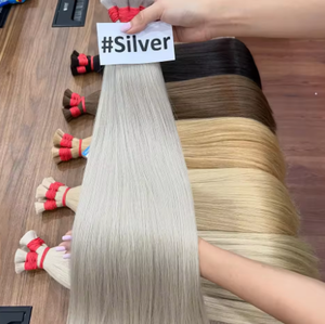 Artículos más vendidos Extensiones de cabello a granel de hueso recto disponibles en muchos colores Cabello humano vietnamita virgen 100% - Product Image 4