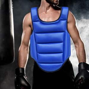 Protège-poitrine de combat en cuir PU de haute qualité avec logo personnalisé, ajustable pour l'entraînement et le sparring de Taekwondo et la boxe - Product Image 4