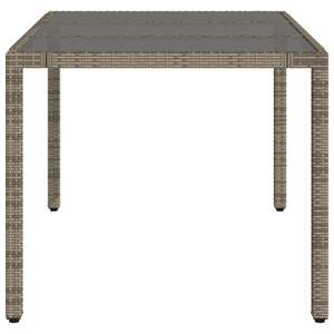 Mesa de Jardín para Exteriores en Ratán Sintético Gris, 59.1 x 35.4 x 29.5 Pulgadas - Product Image 5