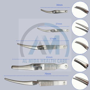 Al Mida Healthcare Yasargil Aneurysm Clips AMHC-R-21 Stainless Steel Manual CE ISO13485 Certified Class II Ergonomic <b>Instrument</b> - Product Image 2