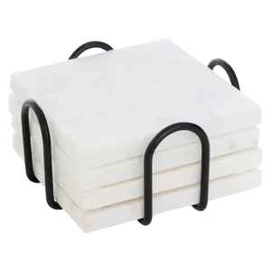 Posavasos Redondo Personalizado de Madera de Mango, Resina y Mármol, Grueso, Sin Acabado, con Efecto Quemado, Premium - Product Image 1