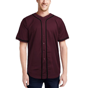 Maillot de baseball à manches courtes sur mesure en tissu mesh, personnalisable avec numéro et nom imprimés, pour baseball et softball - Product Image 1