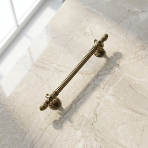Corinthian Crest Modern Door <b>Handle</b> Antique Gold Finish Brass Luxury Decorative Pull Premium Interior Exterior Door Hardware - Product Image 4