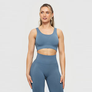 Nouvel Arrivage Ensemble Soutien-Gorge de Sport Femme à Bonnets Triangulaires Personnalisés et Leggings Taille Haute Sans Armature Respirant Spandex/Nylon Coupe Ajustée - Product Image 5