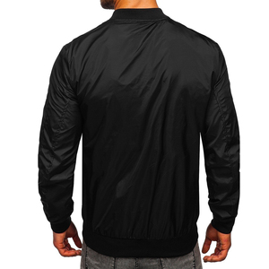 New Fashion Bomber <b>Jacket</b> <b>Men</b> Causal Zipper Embroidery Design <b>Long</b> Sleeve - Product Image 3