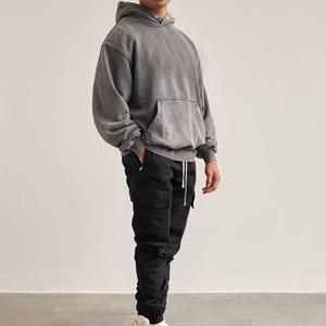 Sweat à capuche surdimensionné en molleton 100 % coton pour homme, avec logo personnalisé, style vintage délavé à l'acide - Product Image 5