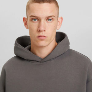 Sudadera con Capucha Oversize Unisex de Color Liso, Tejida, Estilo Casual para Otoño, Largo Regular, Teñido Liso - Product Image 5