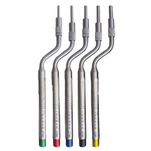 ISO & CE Certified Dental Osteotome Set 5-Piece Stainless Steel Concave Manual Surgical Instruments Knurled Grip - Product Image 1