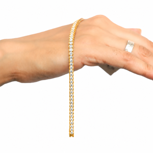 IGI Certificate Tennis Bracelet Wedding Bracelet Wholesale DEF Color VS VVS Clarity 10K 14K 18K <b>Solid</b> <b>Gold</b> Round Lab Diamond - Product Image 1