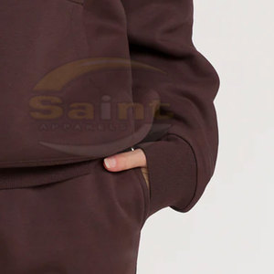 Ensemble de survêtement personnalisé pour femme : sweat à capuche et pantalon doux, vêtements de sport amples et respirants en coton, vente en gros - Product Image 5