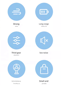 Ventilador de Mano Gongtian F27 Mini sin Aspas, a Batería, para Exteriores, con Control de Botones, Material Plástico - Product Image 2