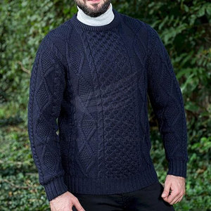 Prix de gros – Pull tricoté d'hiver pour homme, respirant, avec logo frontal, design élégant, style tendance - Product Image 4