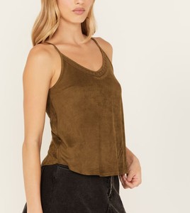 Top Corto de Gamuza para Mujer, Sin Mangas, a la Moda, Suave, de Primera Calidad, Ropa Casual, Venta al por Mayor, OEM, Suministro Personalizado, Directo de Fábrica - Product Image 3