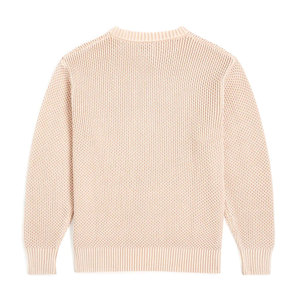 Men's Beige Knitted <b>Pullover</b> <b>Sweater</b> Full Sleeve Solid Color Regular Fit Wool/Acrylic Winter Wear Quick Dry Breathable - Product Image 3
