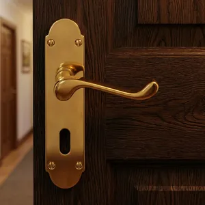 Hot Sale Brass Durable <b>Door</b> Lever Handle Elegant <b>Door</b> <b>Lock</b> Hardware For Main <b>Doors</b> Room <b>Doors</b> Offices Available For Sale - Product Image 6