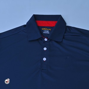Camisetas Polo de Manga Corta Azul Marino para Hombre OEM con Bordado de la Bandera Americana en el Manga Izquierdo, Tejido de Punto de Secado Rápido, Estilo Casual - Product Image 6