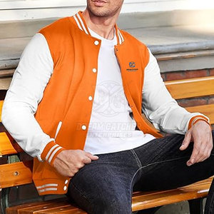 Blouson universitaire homme personnalisé avec logo, col montant, emplacement frontal pour lettres, nouvelle collection hiver 2026, en coton et laine de haute qualité - Product Image 4