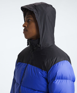 Chaqueta Deportiva para Niñas, Color Azul con Bloques de Color, con Capucha, Cierre de Cremallera, Impermeable, Resistente al Viento, Rellena de Algodón PP - Product Image 4
