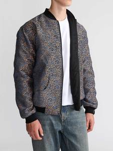 Factory Direct Custom Men's Bomber Jacket Breathable and Waterproof <b>Hip</b> Hop Style <b>for</b> Winter Wholesale Price - Product Image 2