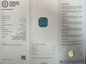 Esmeraldas Naturales de Zambia, Peso 3.60 Quilates, Gema de Esmeralda Natural de Zambia, Corte Octogonal Verde Intenso, Gema Suelta Facetada para Joyería - Product Image 2