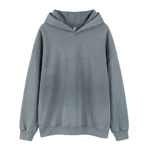 Men Vintage Wash <b>Hoodie</b> Heavyweight Cotton Blend Hooded Sweatshirt Relaxed Fit Streetwear Casual Everyday Fashion - Product Image 5