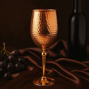 Verre à eau en cuivre tendance : design viral, couleur unie, personnalisable - Product Image 1