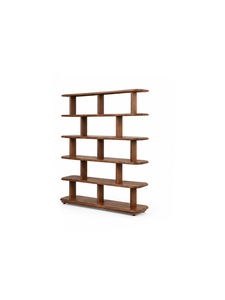 Librería Moderna de Madera Independiente con 6 Estantes, Estantería Modular con Compartimentos, Diseño Minimalista, Mueble para Sala de Estar u Oficina en Casa - Product Image 4