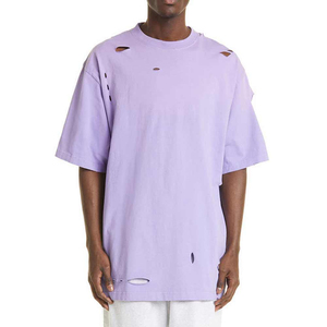 T-shirt décontracté à manches courtes pour homme, en coton premium, avec texture lavée, toucher doux, coupe décontractée, style vintage et effet vieilli - Product Image 1